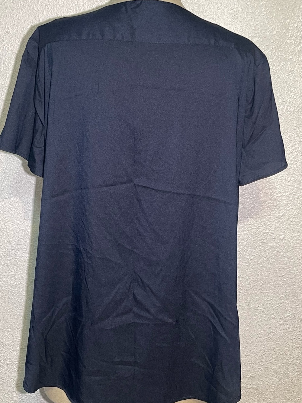 Vince Camuto Women’s Navy Floral Surplice Short Sleeve Top size XL - Picture 6 of 6